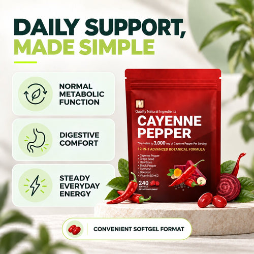Cayenne Pepper Softgels — 240 Count