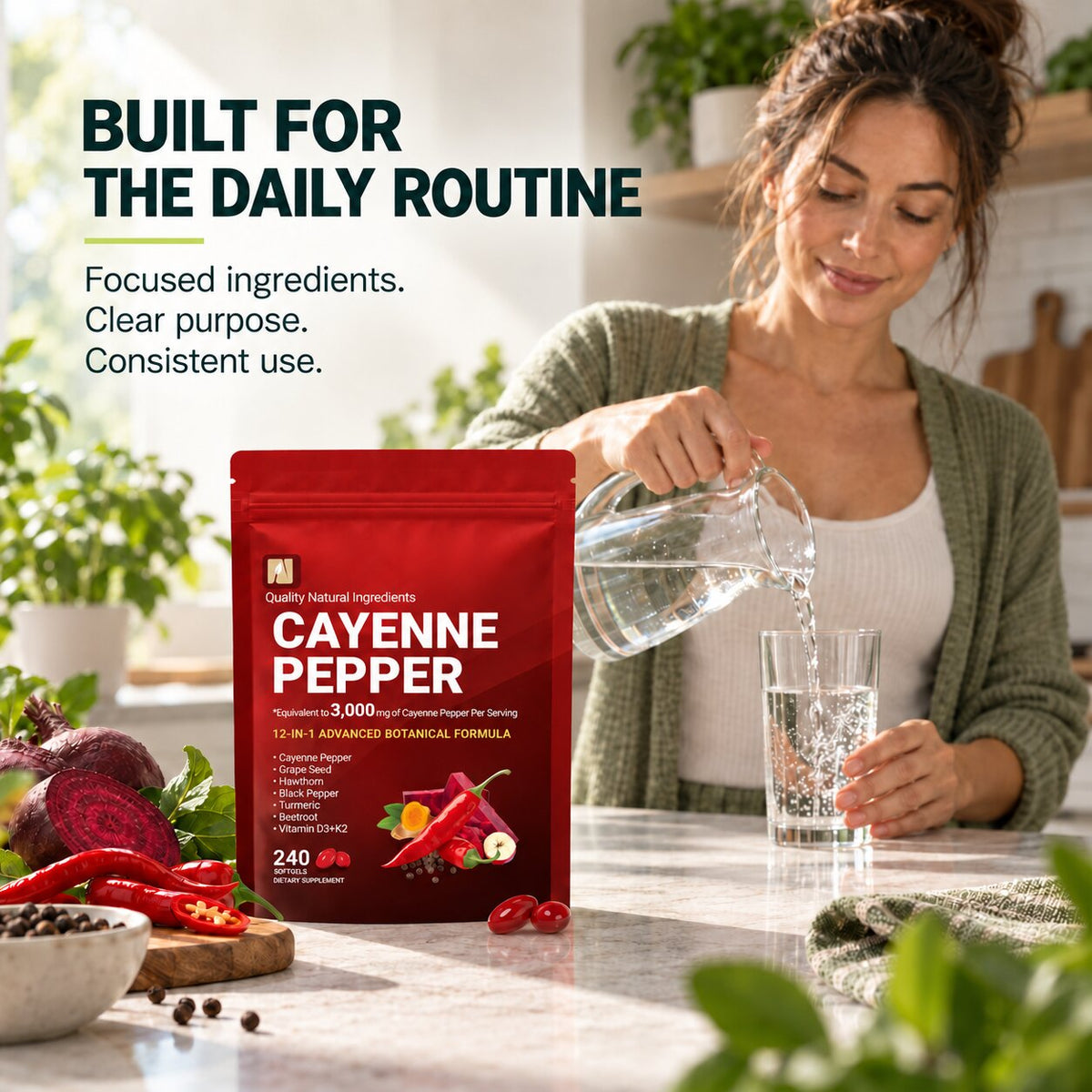 Cayenne Pepper Softgels — 240 Count