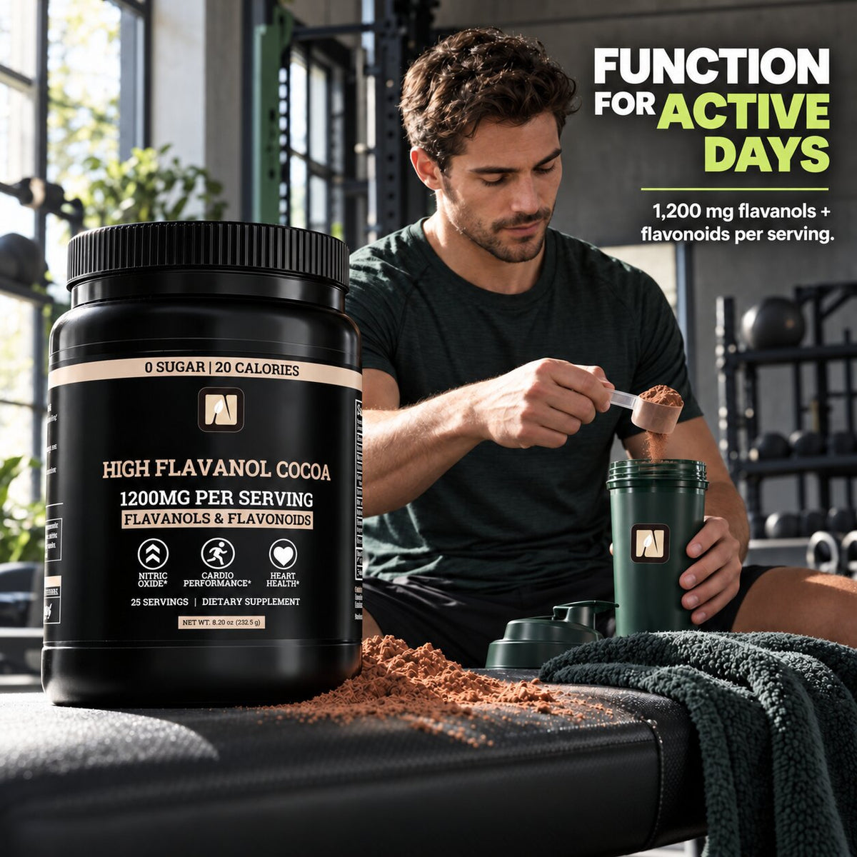 High-Flavanol Cocoa Powder — 1,200 mg Per Serving