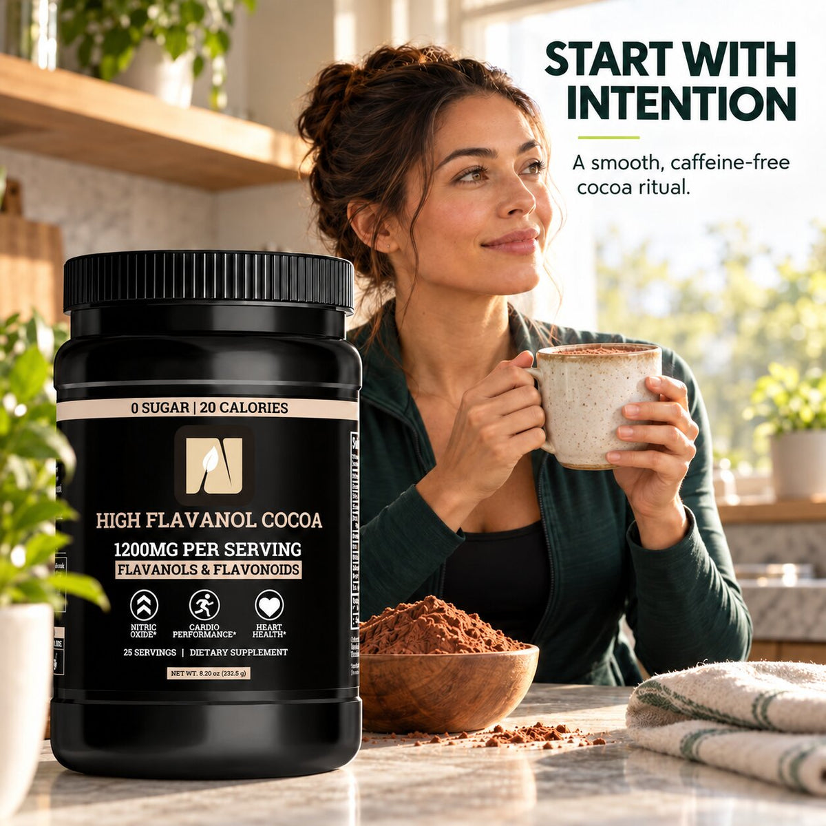 High-Flavanol Cocoa Powder — 1,200 mg Per Serving