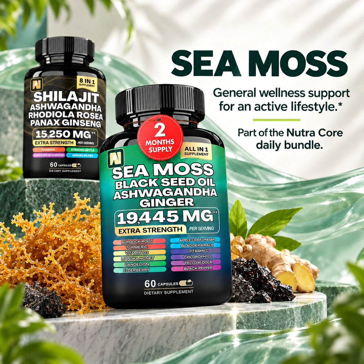 Shilajit + Sea Moss Daily Performance Bundle
