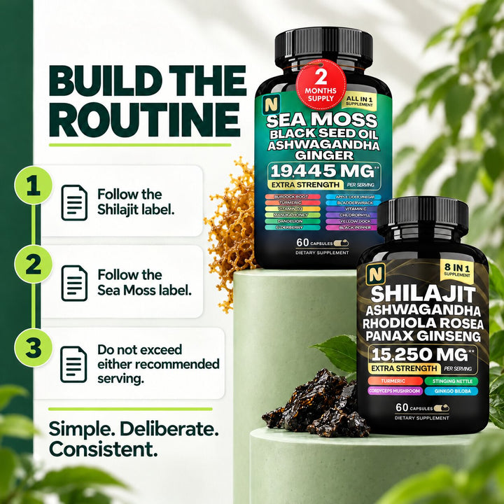 Shilajit + Sea Moss Daily Performance Bundle