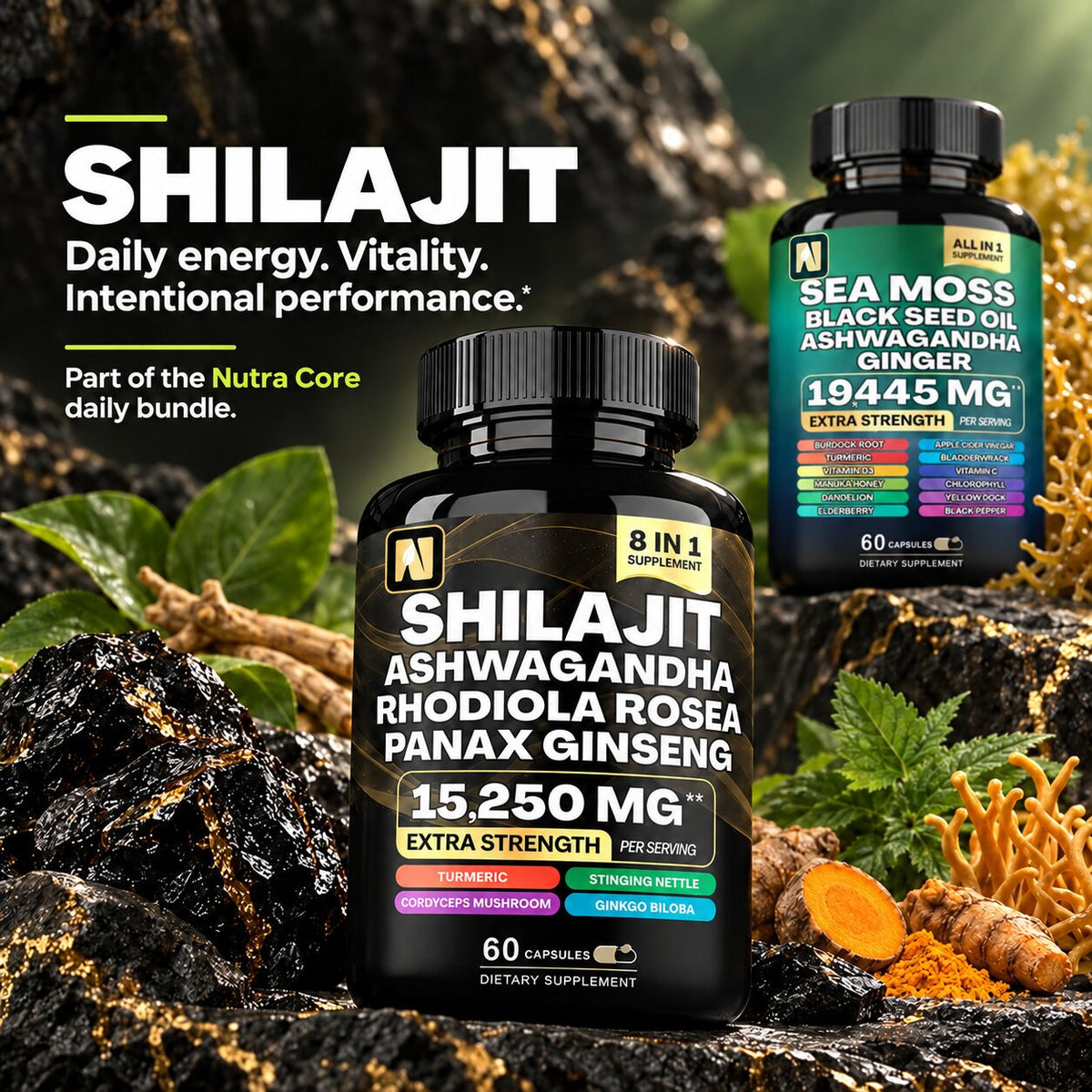 Shilajit + Sea Moss Daily Performance Bundle
