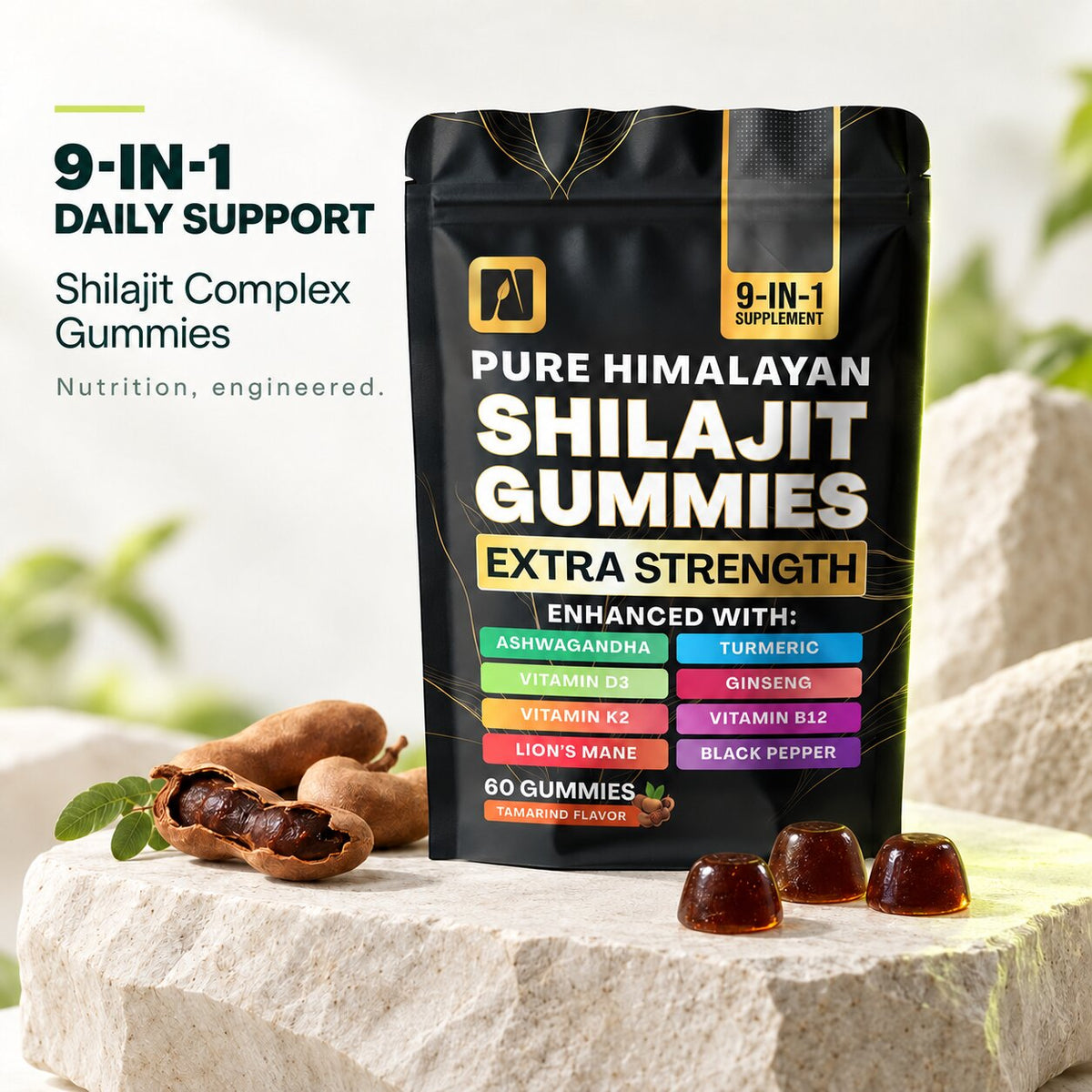Shilajit 2,000 mg Complex Gummies — 9-in-1 Formula