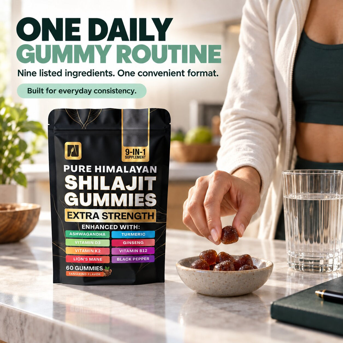 Shilajit 2,000 mg Complex Gummies — 9-in-1 Formula
