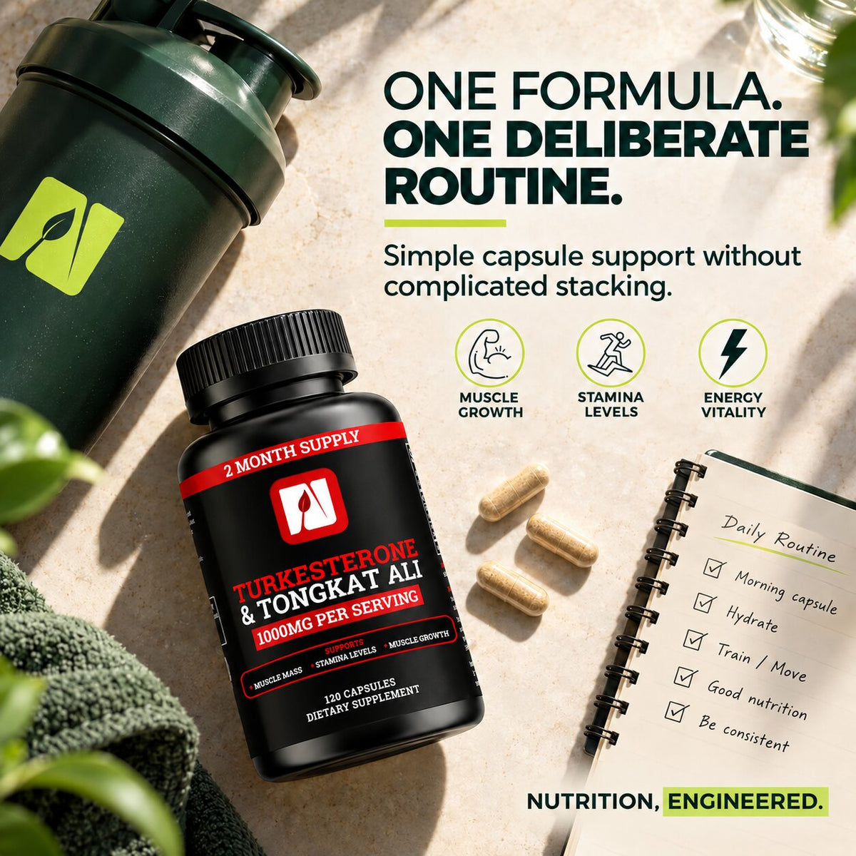 Turkesterone + Tongkat Ali Performance Formula