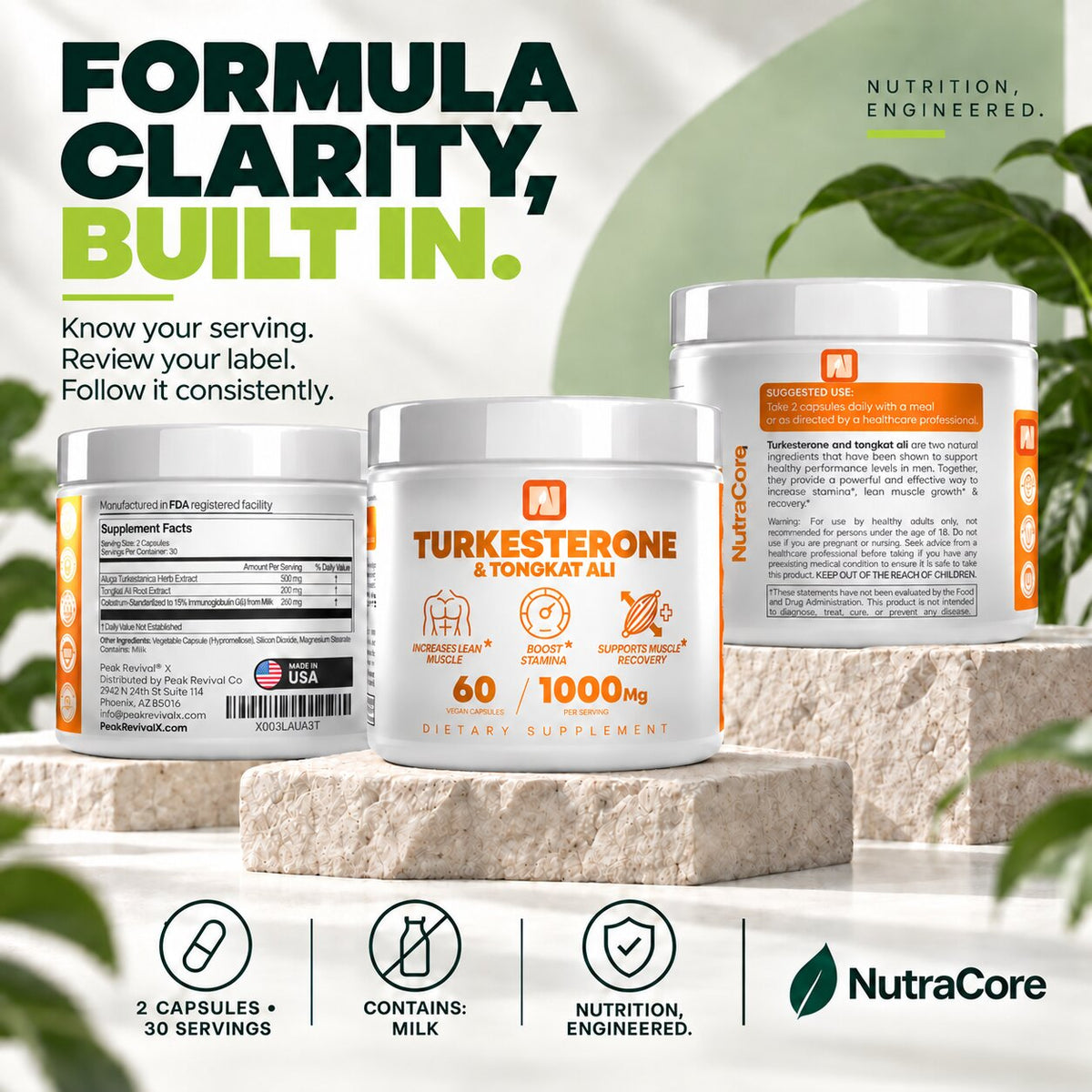 Men's Performance Capsules - Turkesterone or Fadogia Formula