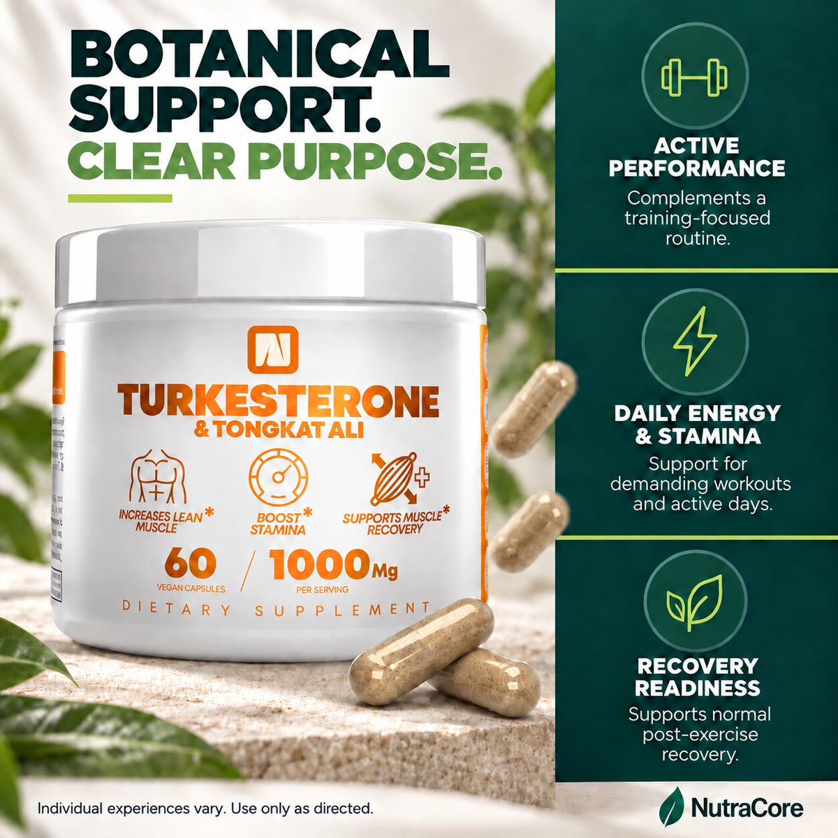 Men's Performance Capsules - Turkesterone or Fadogia Formula