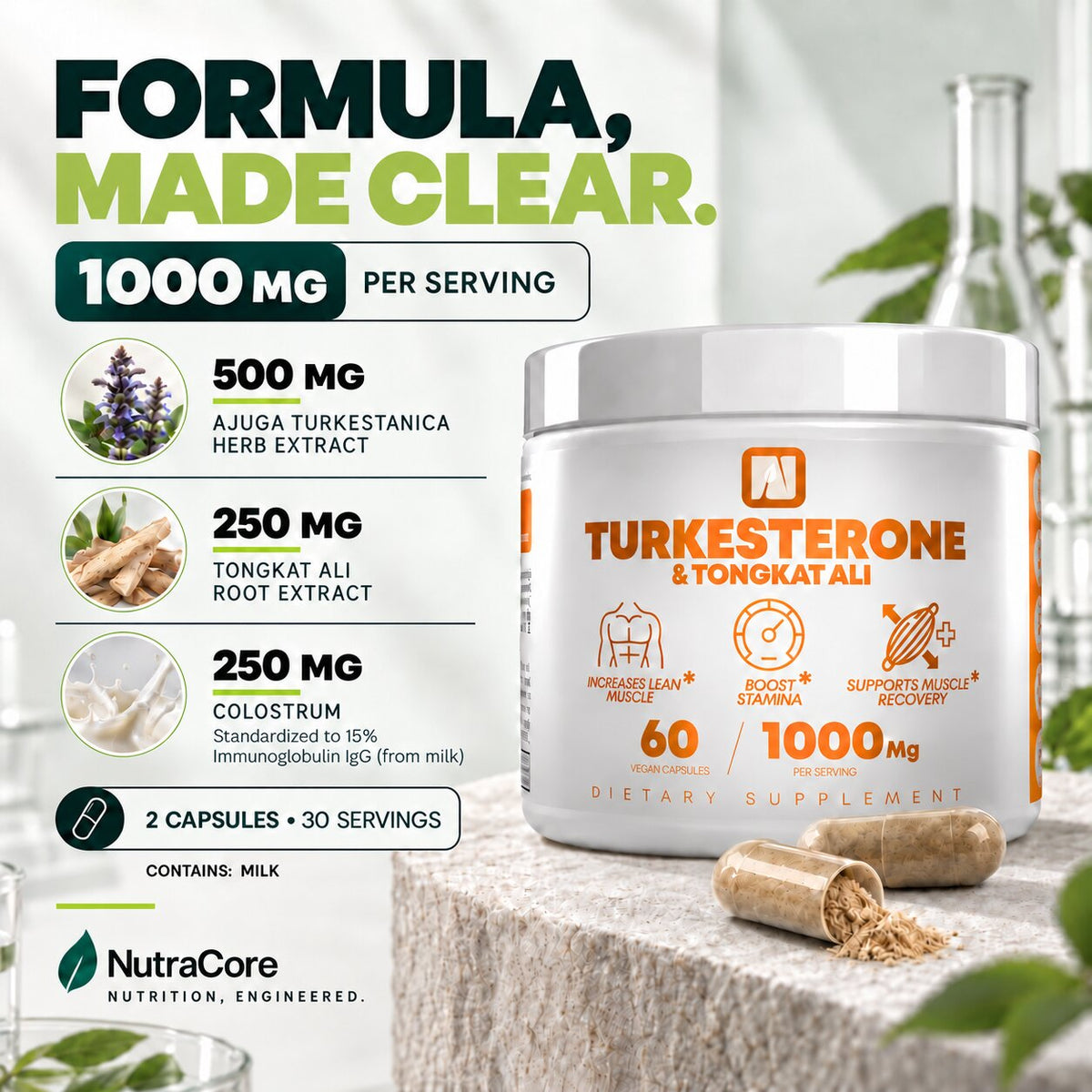 Men's Performance Capsules - Turkesterone or Fadogia Formula