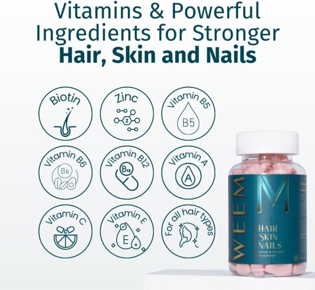 WEEM Hair Skin and Nails Gummies - Image 3