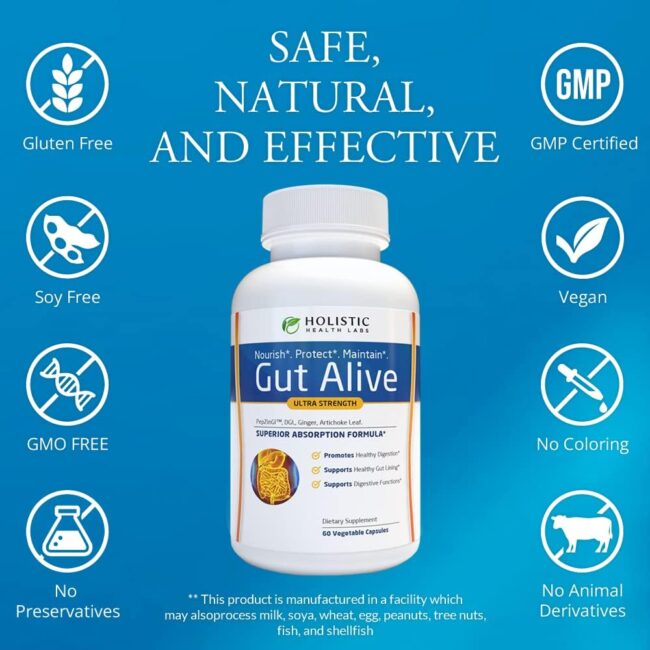 Gut Alive For Restoring Gut Lining (60 Count) Pack 2 - Image 7