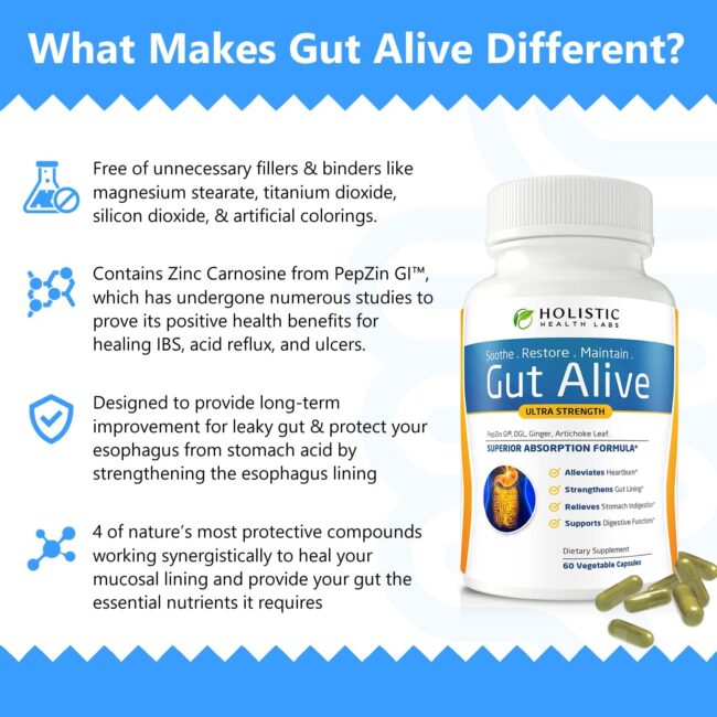 Gut Alive For Restoring Gut Lining (60 Count) Pack 2 - Image 5