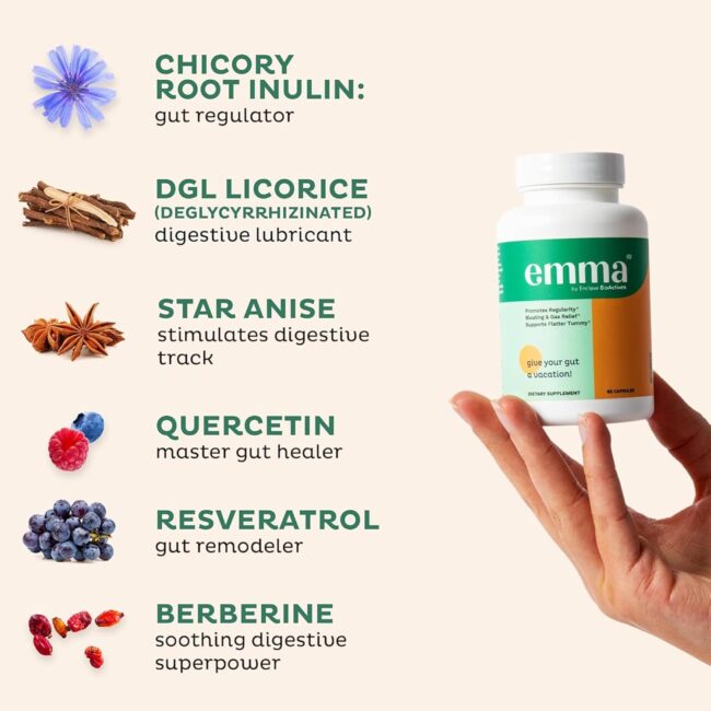 Emma Gut Health Doctors Endorsed - 60 Capsules Supplement - Image 5