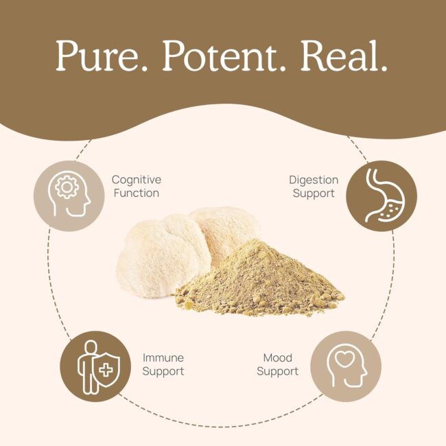 Lions Mane Mushroom Cognition 120 Capsules - Image 4