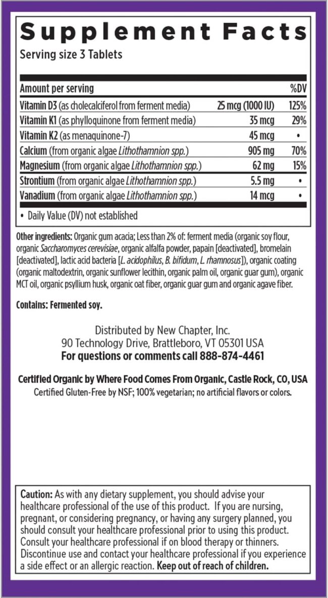 New Chapter Calcium - Bone Strength Organic Calcium - Image 2