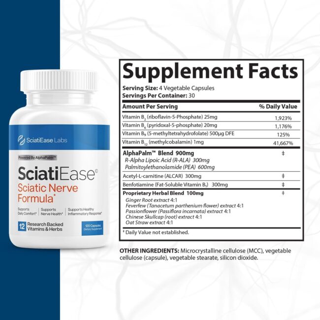 Sciatic Nerve Health Support - 120 Capsules - Image 2
